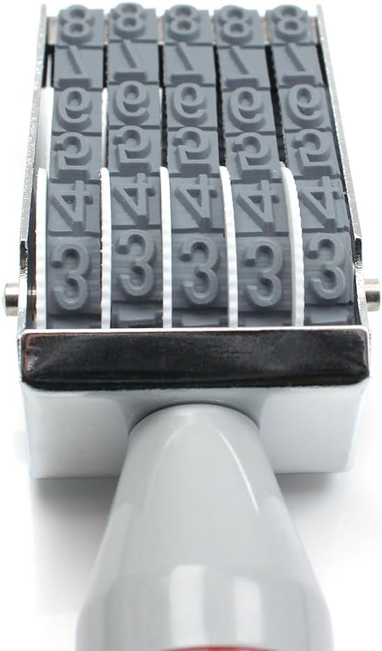 5 Digit Number Stamp,Rubber Rotating Stamps, Office Stamp,Multifunction DIY Scrapbooking Roller Writing Paper Date Stamps