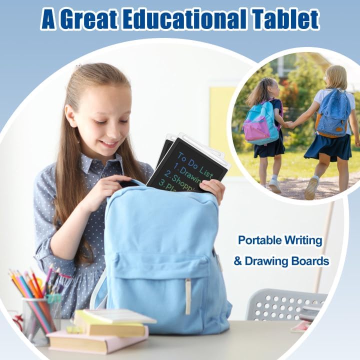 20 PCS LCD Writing Tablet for Kids White Doodle Boards 8.5" Reusable Writing Tablets Drawing Pads Kids LCD Drawing Tablet Bulk for Office Class Education Toys Gifts for Boys Girls 3-10