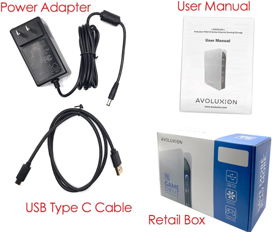 Avolusion PRO-T5 Series USB 3.0 External Hard Drive for WindowsOS Desktop PC/Laptop - 2 Year Warranty (16TB White) (Renewed)