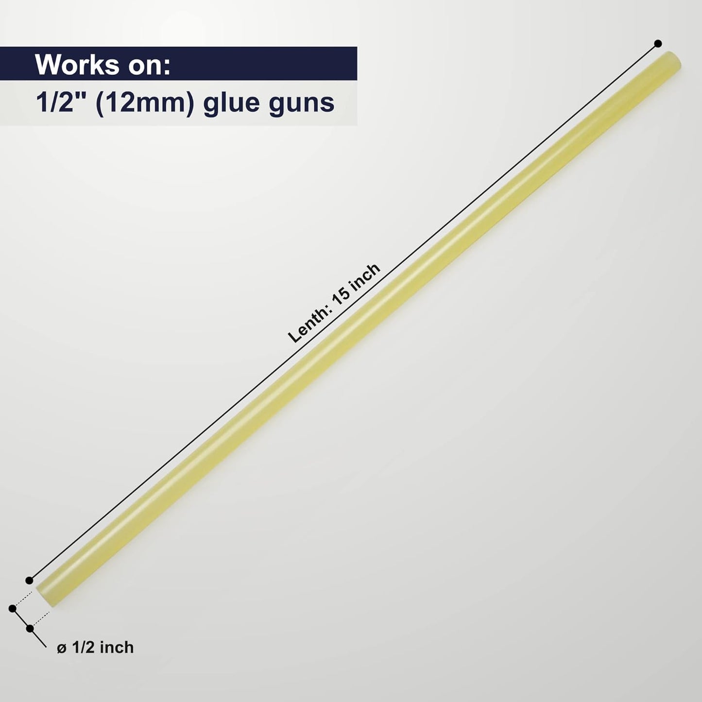 ASA Full Size Hot Glue Sticks for Glue Gun - 7/16" x 15" | High-Strength Hot Gun Sticks Adhesive for Corrugated Materials |Industrial Grade for Packaging & Woodworking | Pack of 375