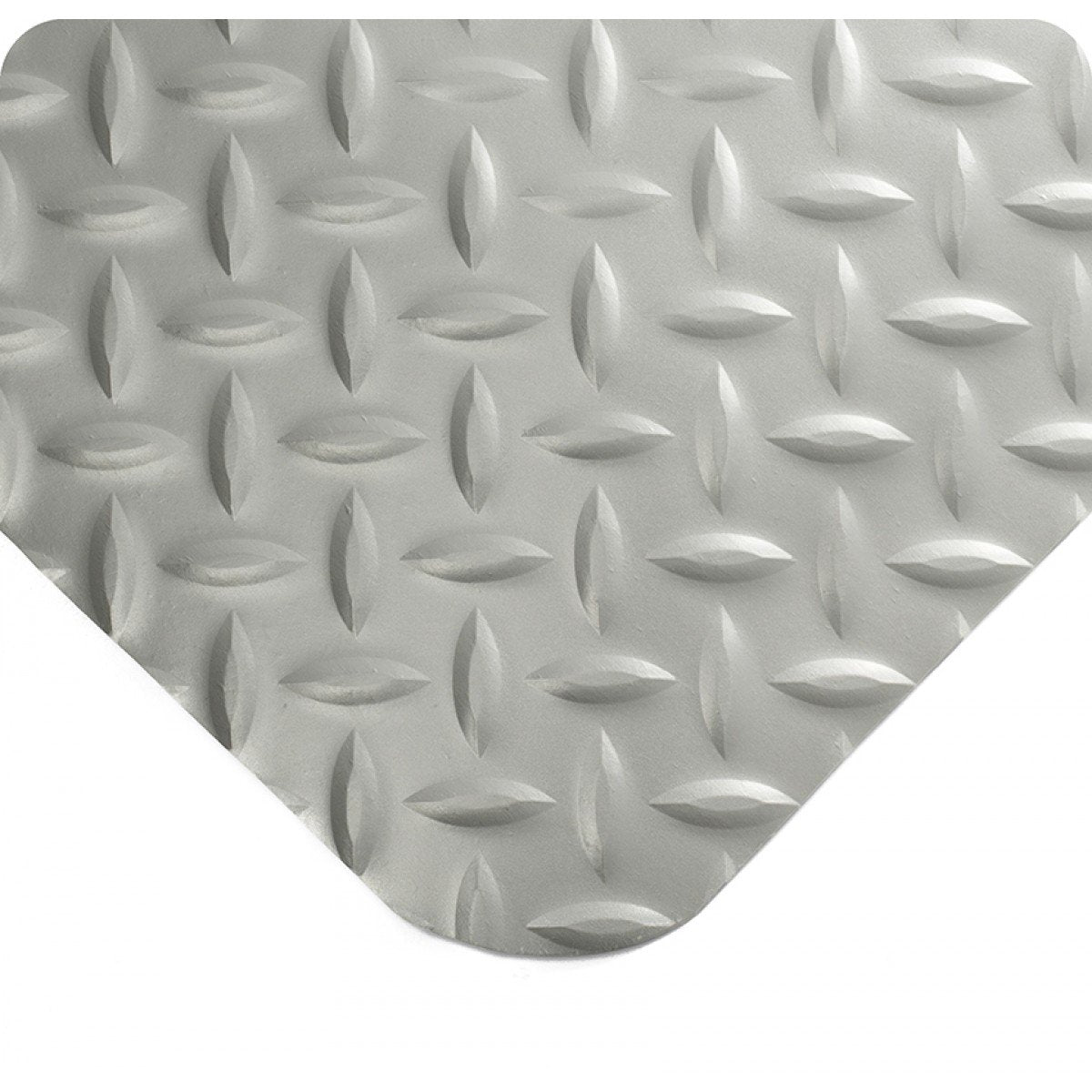 Wearwell 414.1516x3x6GY Diamond-Plate SpongeCote UltraSoft Mat, 6' Length x 3' Width x 15/16" Thick, Gray