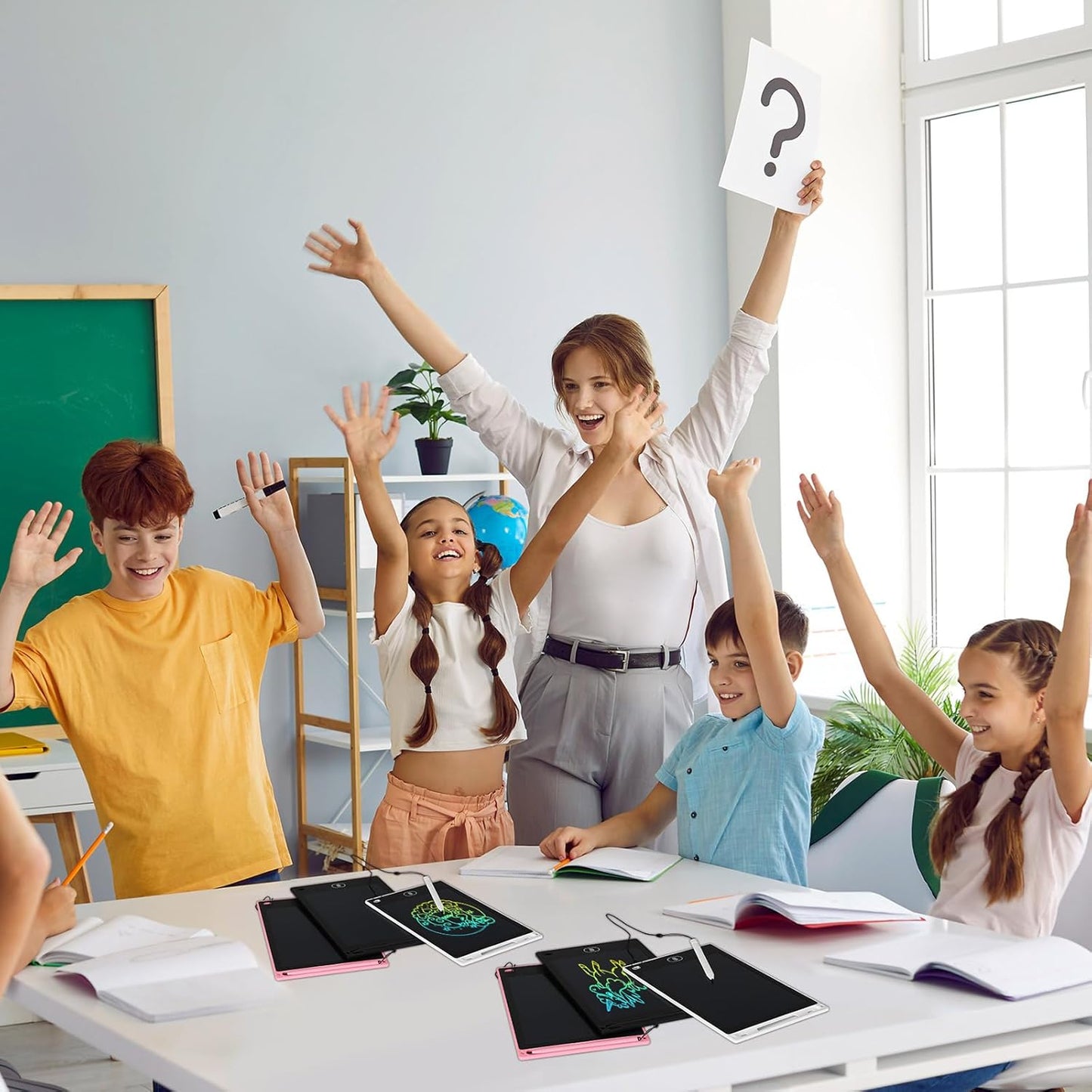 Zhehao 24 Pieces LCD Writing Tablet Doodle Board 8.5 Inch Colorful Reusable Screen Board Pad Reusable Drawing Writing Learning Educational Pad Toys for Girls Boys 8-10 3-10(Simple Round Style)