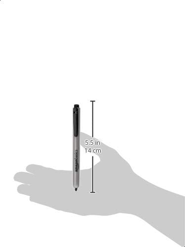 Amazon Basics Retractable Permanent Markers, Versatile Art Supplies for Home, School, and Office Use, 12 Count, Black