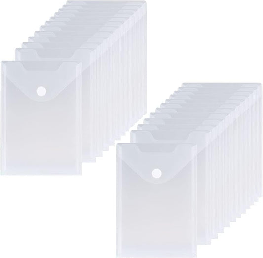 24 Pack Large Clear Die & Stamp Storage Bag Transparent Plastic Folders for Cutting Dies Stencil Embossing Crafts for DIY Scrapbooking Paper Card Craft Organizer Holder