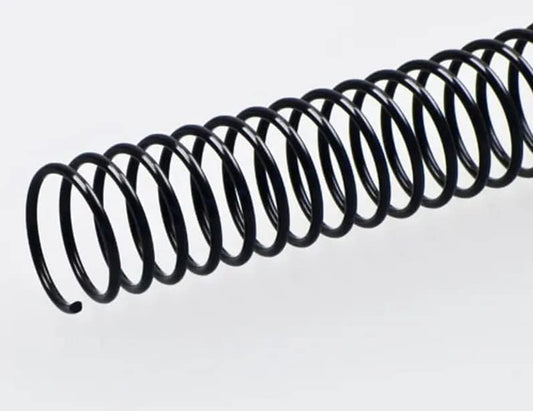 Plutreas 100 Pack Plastic Spiral Binding Coils, 4:1 Pitch, Spiral Binding Spines for Office Documents, Engineer Papers, Business Projects (16mm (140 Sheet Capacity))