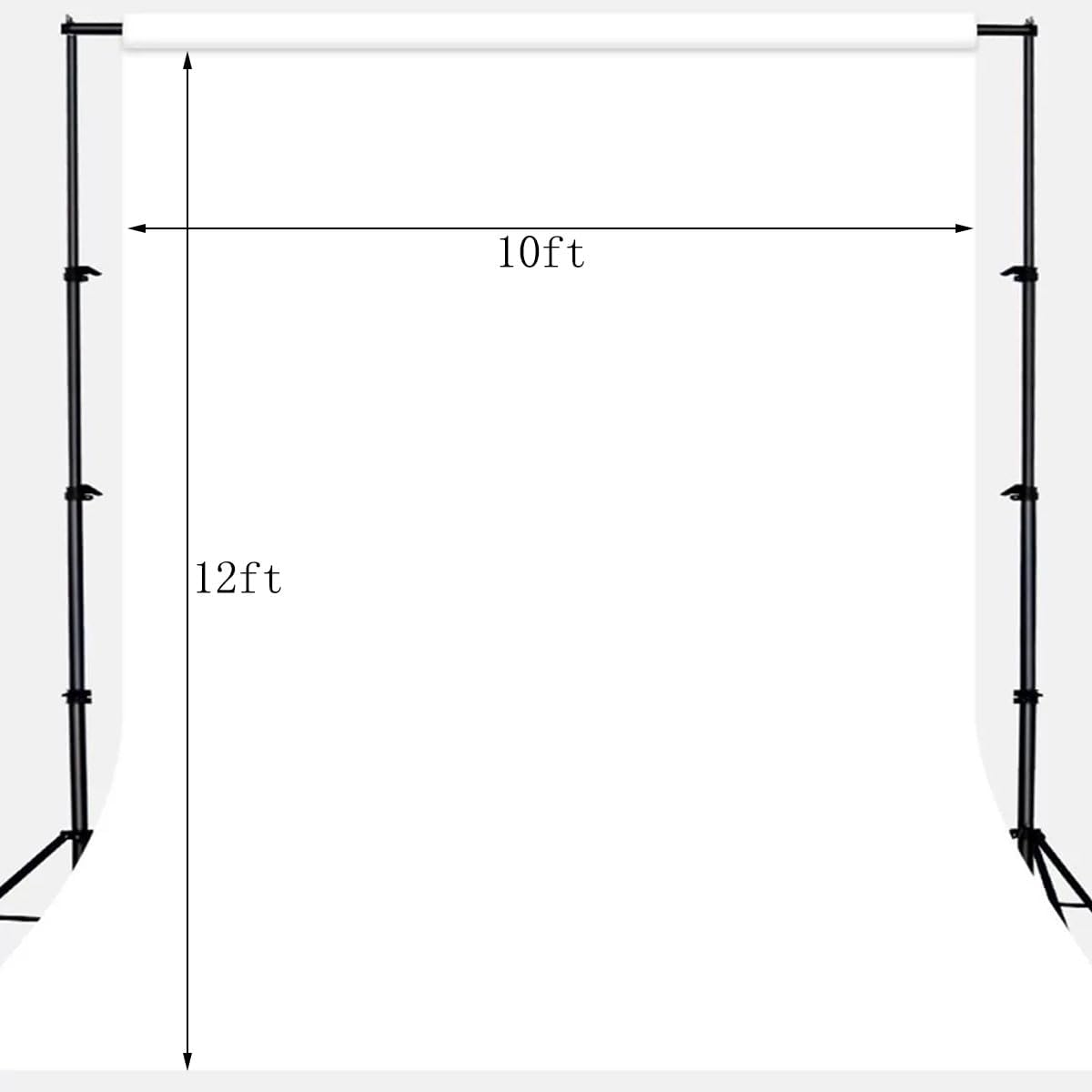 Solid Photography Backdrop Background Chromakey Muslin Portrait Background Screen for Photo Video Studio… (White, 10x12ft)