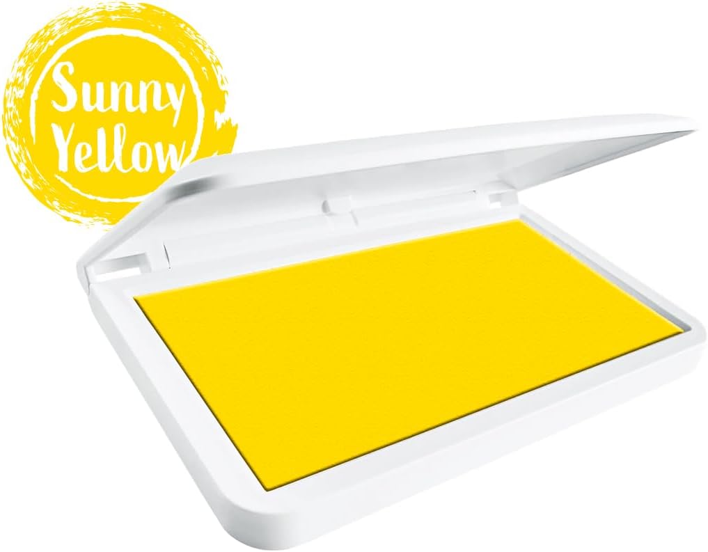 COLOP Make Series, Ink Stamp Pads, with Non-Toxic Premium Ink, Water-Based Acid-Free (Sunny Yellow- Medium)