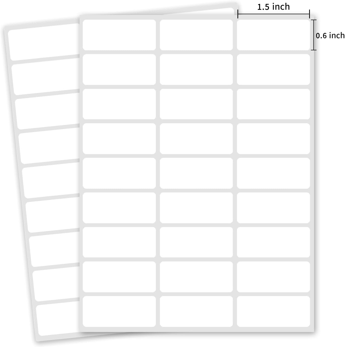 0.6×1.5 Inch Removable Blank Freezer Labels,Water/Oil/Tear Resistant/Ink Won't Smudge No Residue (405 pcs,1 Bag)