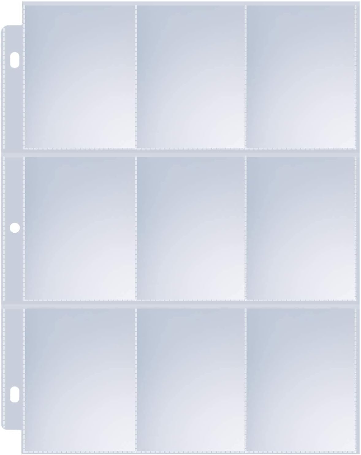 120 Pack 9 Pocket Page Protectors, Sooez Trading Card Sleeves for 3 Ring Binder, Baseball Cards Holder, Protective Pages Sheets for Binders Album, Fit for YuGiOh, MTG, Game, Business & Sports Cards