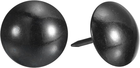 uxcell Upholstery Tacks Nail Pins Furniture, 100Pcs 19x23mm Thumb Tack Pins Assortment Kit Carbon Steel for Home Sofa DIY Decorative Nail Heads Nails, Black