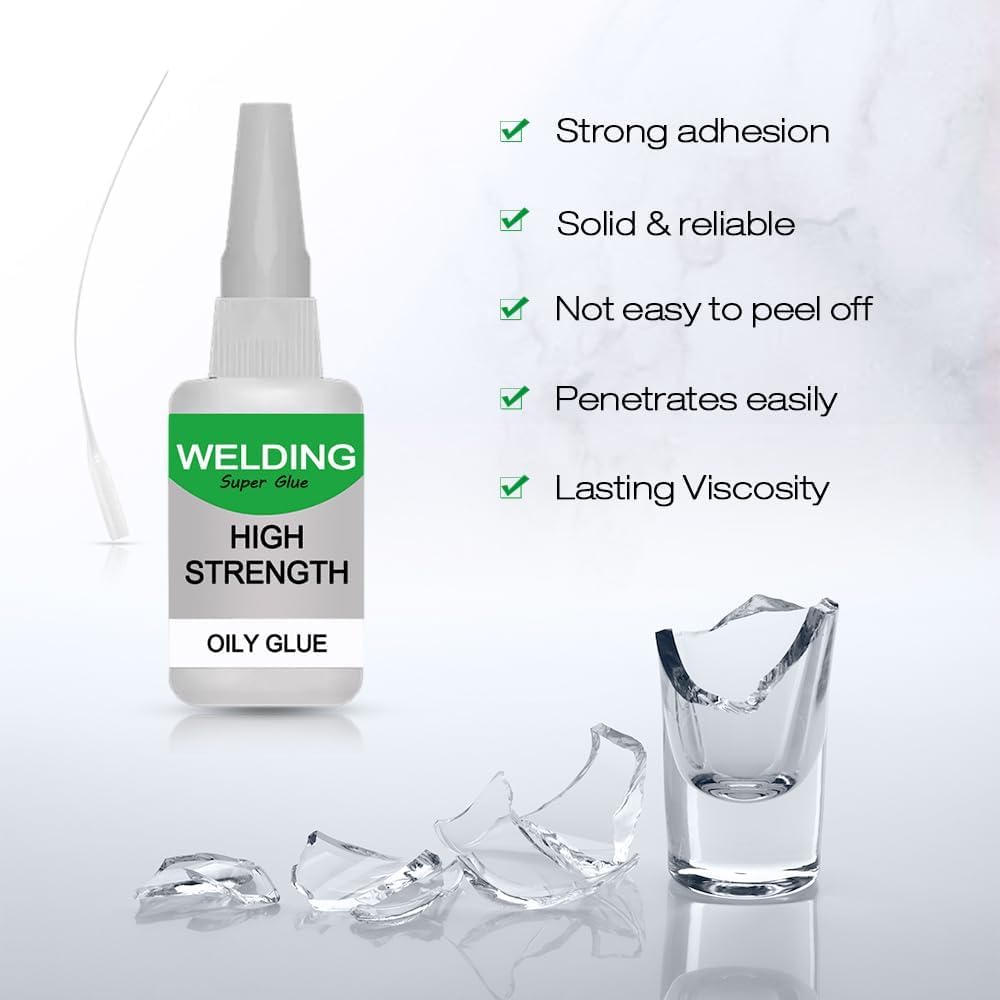 Welding High-Strength Oily Glue, 2025 Upgrade Super Glue, Multipurpose Universal Glues for Household Use, Industrial Glues for Repair Professionals（3PCS）