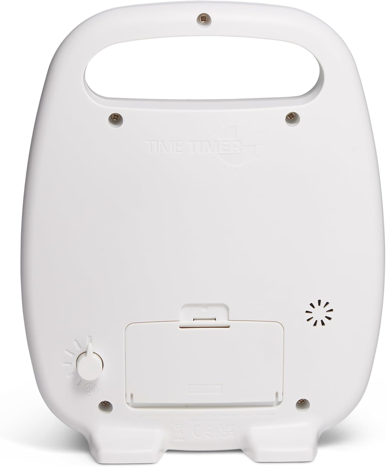TIME TIMER PLUS 120 Minute Desk Visual Timer Countdown Timer with Portable Handle for Classroom, Office, Homeschooling, Study Tool, with Silent Operation (White)