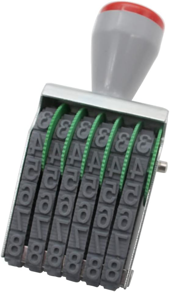 6 Digits Rubber Stamps Number Stamp,Rolling Wheel Stamps,Personalized Number Stamps,Symbol Multi-Function DIY Scrapbooking Ink Stamp Date Stamps