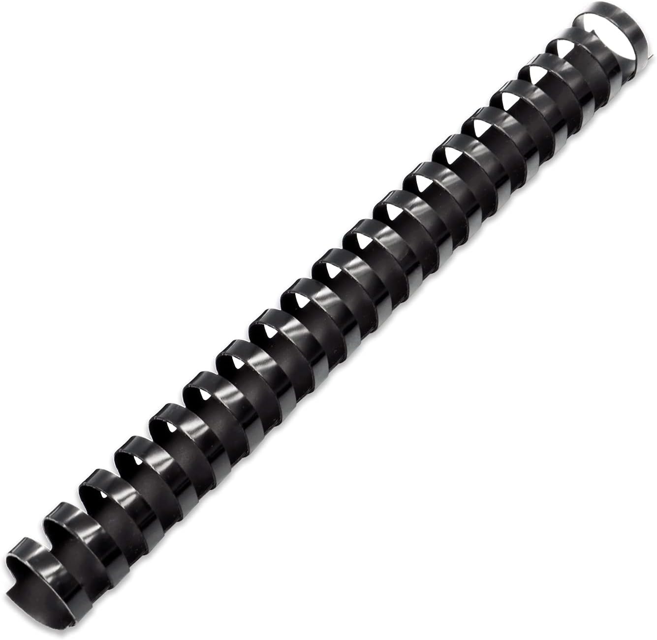 Binditek 10 Pack Plastic Comb Binding Spines, 1 Inch Diameter, 225 Sheet Capacity, Letter Size, Black Binding Comb, for Students and Coworkers