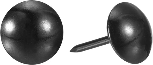 uxcell Upholstery Tack Nail Pins Furniture, 500Pcs 11x17mm Thumb Tack Pins Assortment Kit Carbon Steel for Home Sofa DIY Decorative Nail Heads Nails, Black