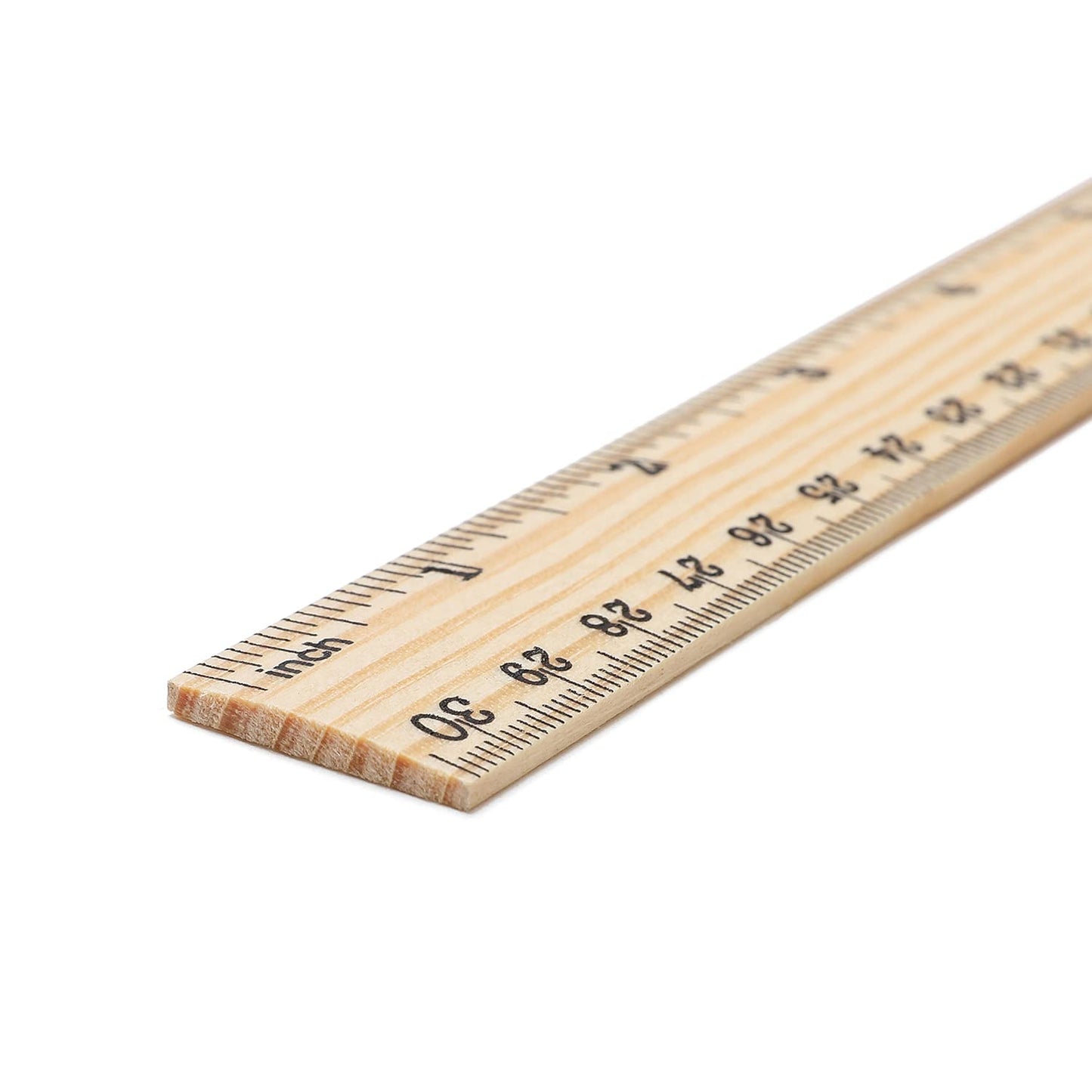 120 Pack Wooden Ruler 12 Inch Measuring Bulk - 2 Scale Office Wood