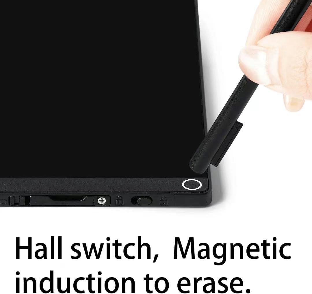Mini LCD Writing Tablet Updated, 6.5in Erasable Reusable Electronic Drawing Pads, Electronic scratchpad, Hanging pens (Black)