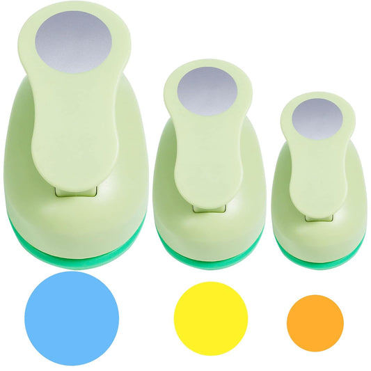 UCEC Circle Cutter, 3 Pcs Circle Punch, 2 + 1 + 5/8 Inch Craft Hole Punch, Paper Cutter for Crafting Hole Punch for Paper Crafting Card, Making Scrapbook Craft, DIY Office Supplies