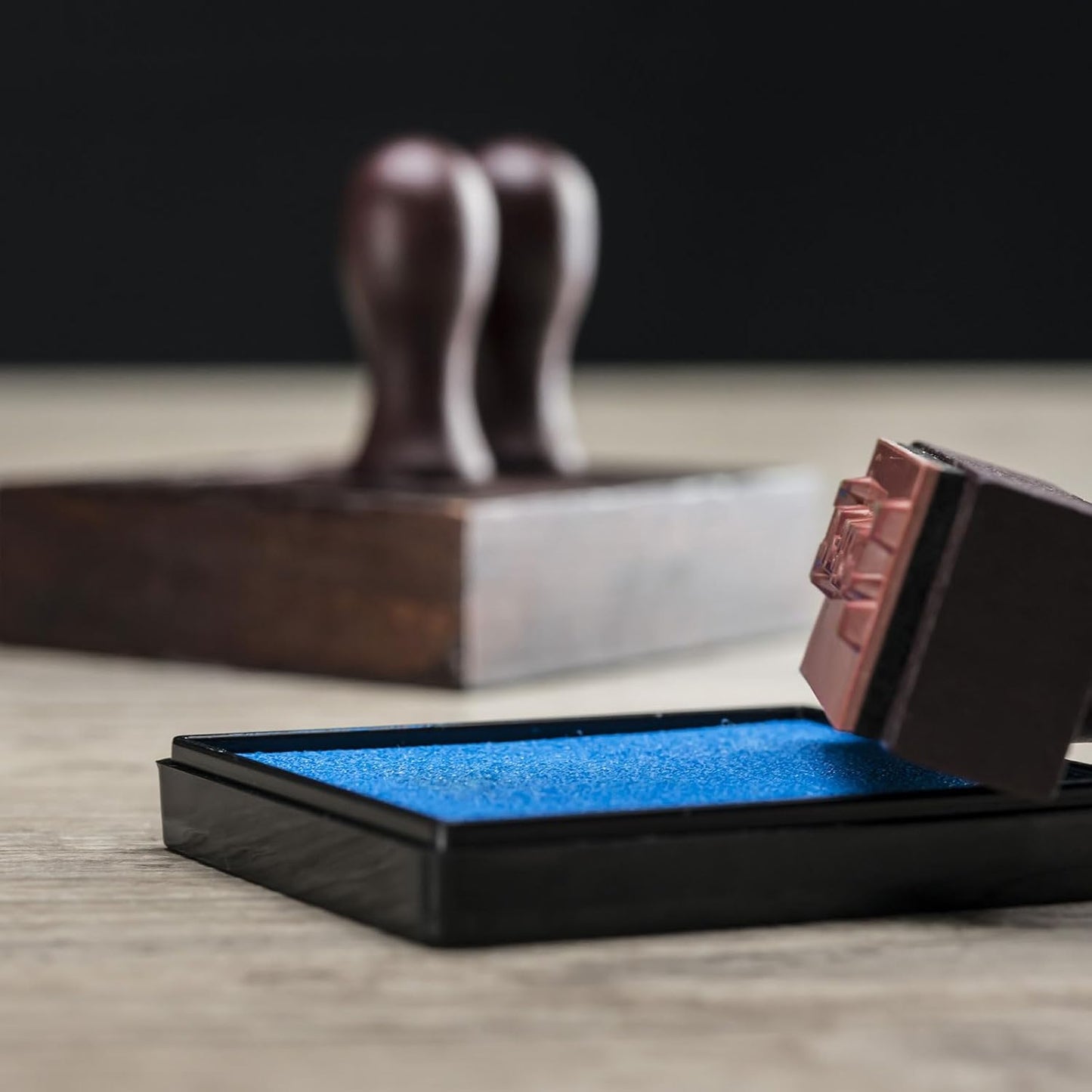 PATIKIL 3"x2" Large Stamp Pad, 2Pcs Washable Craft Ink Pad for Rubber Stamp Card Making Stamping Scrapbook Fingerprint Handprint, Silver/Black