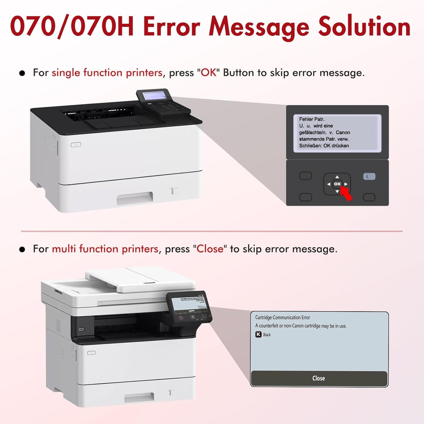 070H 070 Black Toner Cartridge 2 Packs CRG-070H 070H 070 Toner Compatible for Canon 070 070H CRG070 CRG-070 CRG070H CRG-070H Toner Cartridge for Canon imageCLASS MF465 MF462 LBP247 LBP246 Printer Ink