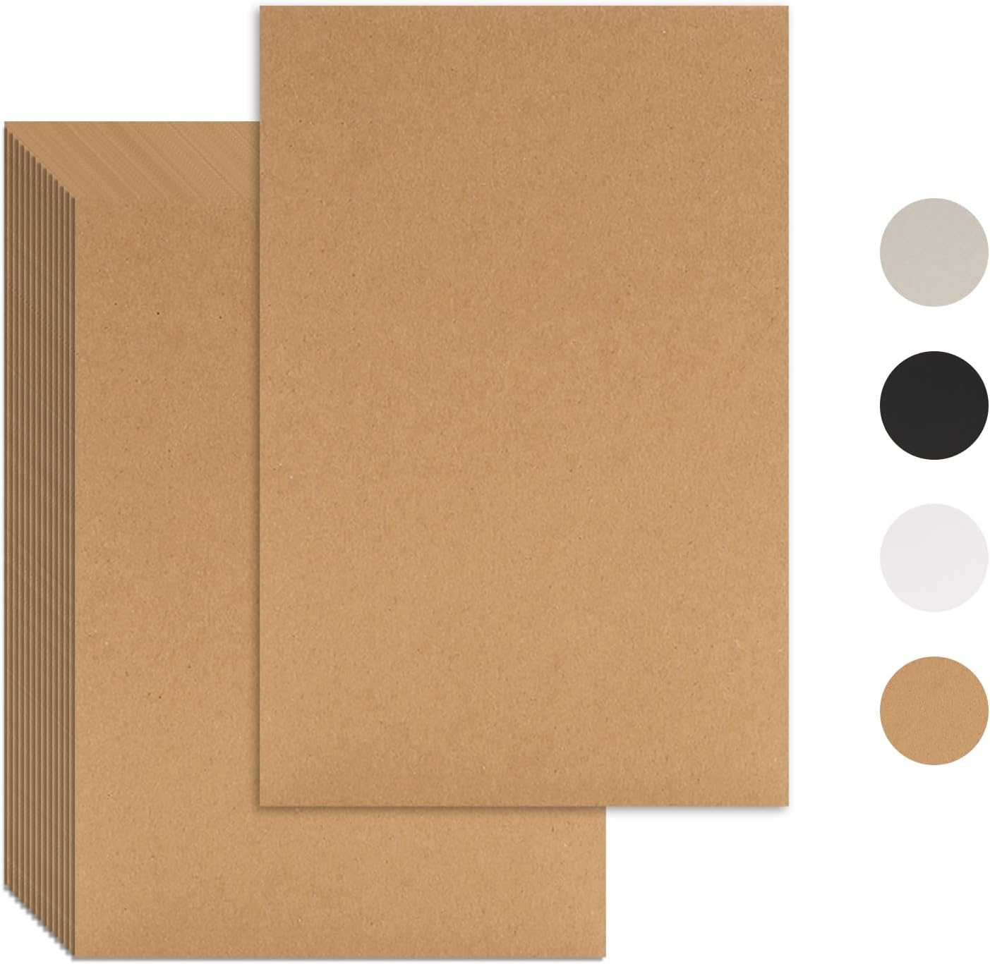 25 Pcs Book Board, Binder Board, Cover Board, Heavy Duty Chipboard for Book Binding, DIY Cardboard (Brown, 10 x 12.5 Inch 80PT)