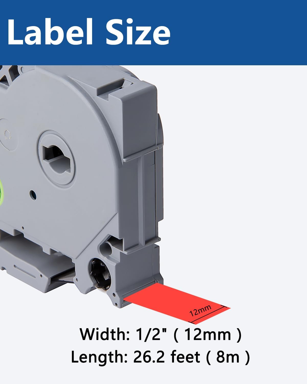 12mm 0.47 Inch Laminated Red TZe-431 TZe 431 TZe431 Tape Compatible for Brother P Touch Label Maker Label Tape for PT D200 D210 D220 D400 Cube Label Maker, Black on Red, 3 Pack