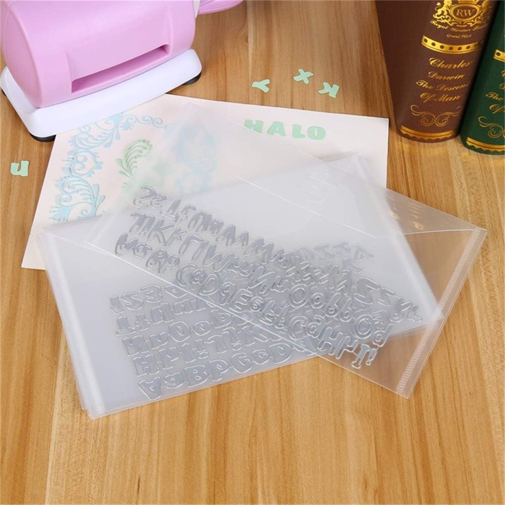 5.9 x 9.9 inch Large Stamp & Die Storage Pockets Resealable Clear Plastic Seal Bags Storage Case for Cutting Dies Stencil Album Stamp Crafts for DIY Scrapbooking Paper Card Craft Cutting Die