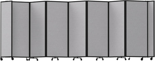 Versare Room Divider 360 Portable Wall Partition | Folding Panels | Large Freestanding Divider | Locking Wheels | Temporary Room Separator