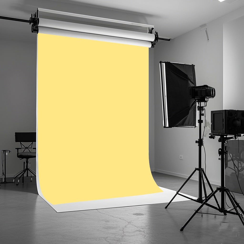 5X7ft Yellow Backdrop Background for Portrait Photography Photo Booth Backdrop for Photoshoot Background