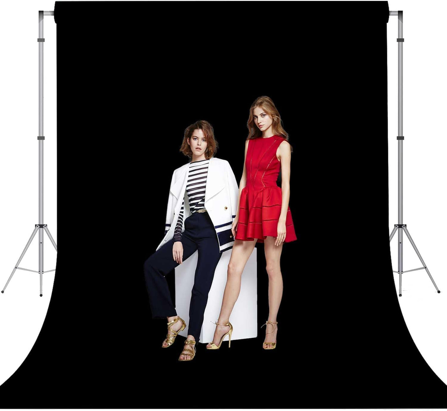 Black Photo Backdrop for Photoshoot Black Background for Photography Photo Backdrop Curtain for Party 10 x 20 FT