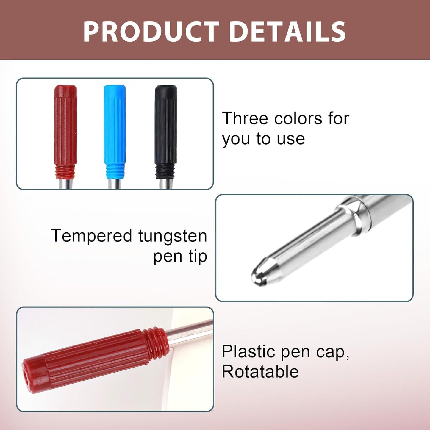 0.7 mm Ballpoint Ink Twist Pen Refills, 15 Pcs Medium Point Metal Smooth Writing Replaceable Ink Refill, Stationery Compatible for Cross Ballpoint Replacement (4.6in M) (Black+Red+Blue, 30)