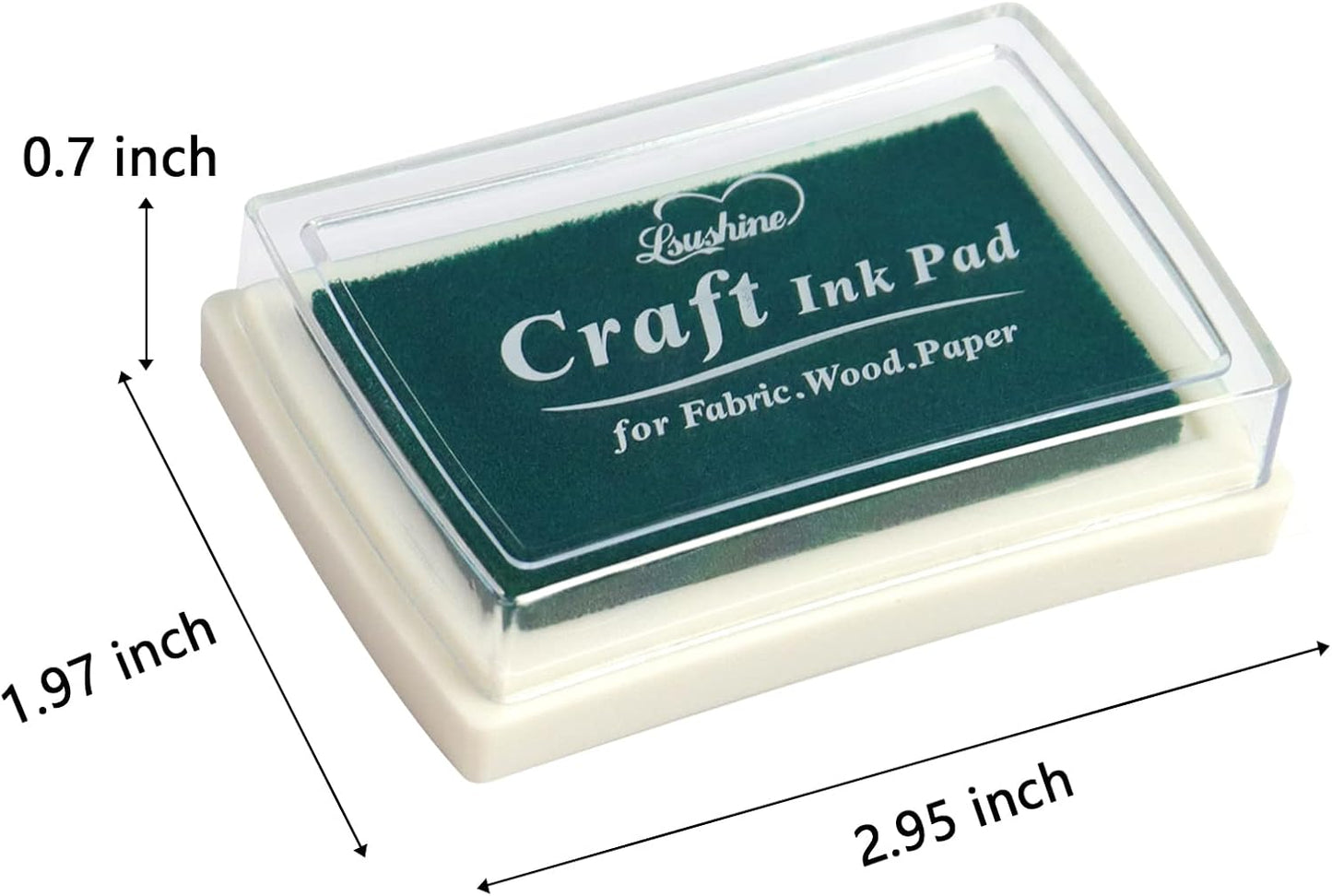 Craft Ink Pad for Rubber Stamps, Paper, Wooden, Fabric, Scrapbooking, Non-Toxic Finger Ink Pads for Kids (Blackish Green)