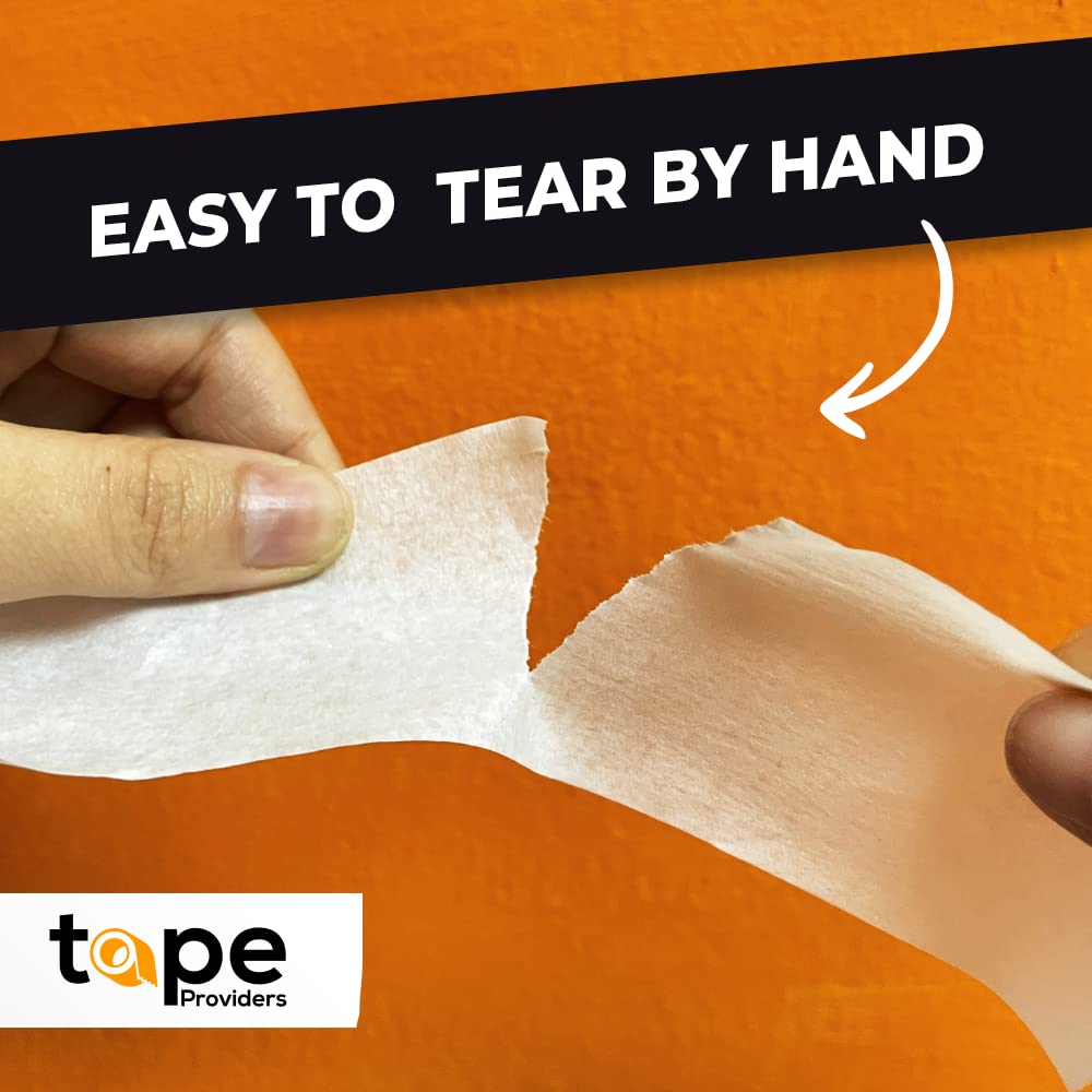 WOD MT5 Utility Grade Masking Tape, 3 inch x 60 yds. for Home or Office air-Dry Painting, Labeling, & Packing. Leaves no Residue