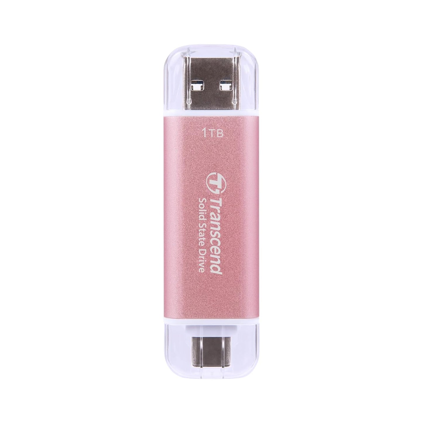 Transcend 1TB External SSD, Up to 1,050MB/s, USB 3.2 Gen 2 Portable SSD, 2-in-1 Type C &Type A, USB Hard Drive for Steam Deck, ROG Ally, MSI Claw, Windows&Mac, iPhone&iPad, Android, PS5&Xbox, Smart TV