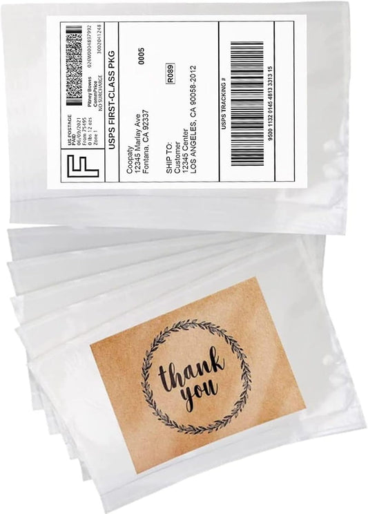 Coopaty 6" x 9" Adhesive Packing List Envelopes Clear Plastic Mailing Shipping Envelope Pouch (500 Pack)