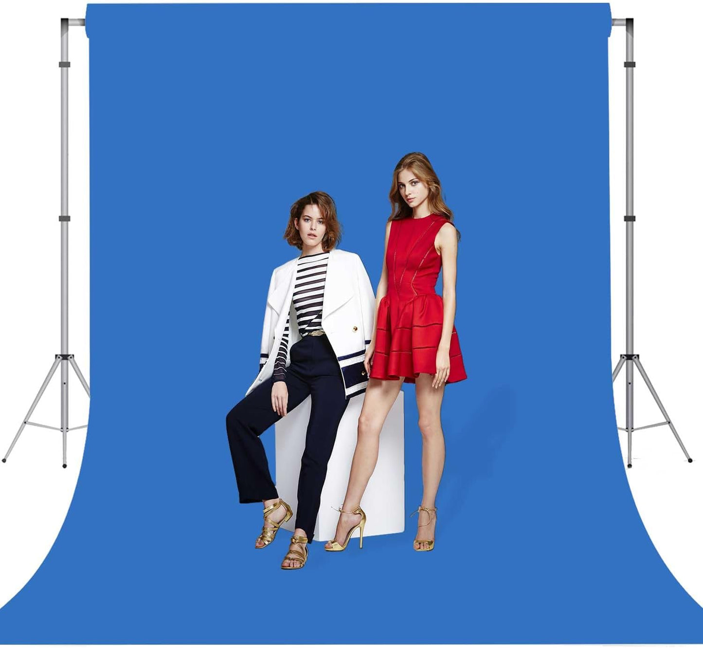 Blue Photo Backdrop for Photoshoot Blue Background for Photography Photo Backdrop Curtain for Party 6 x 9 FT