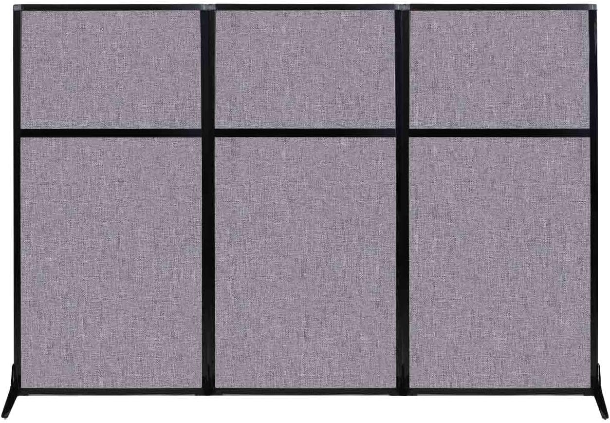 Versare Workstation Partition | Portable Wall Divider | Modern Office Cubicle | Free Standing Privacy Screen | Flexible Work Space | 99" x 70" Cloud Gray Fabric Panels