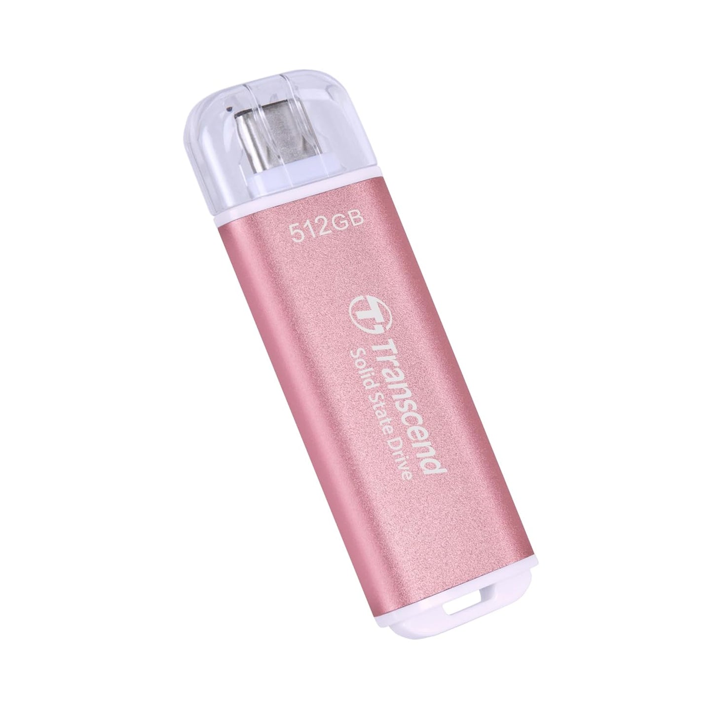 Transcend 512GB External SSD, USB 3.2 Gen2, Up to 1,050MB/s, Portable SSD with Type C, for Steam Deck, ROG Ally, MSI Claw, Windows & Mac, iPhone, iPad, Android, PS5, Xbox, Smart TV, Pink