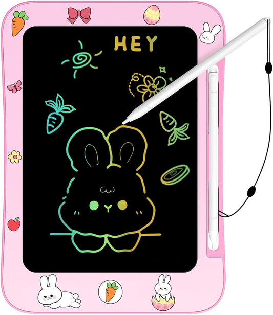 LCD Writing Tablet for Kids, Colorful Screen Drawing Board for 3-7 Year Old Boys & Girls - Educational Toys for Birthday & Christmas (Rabbit)