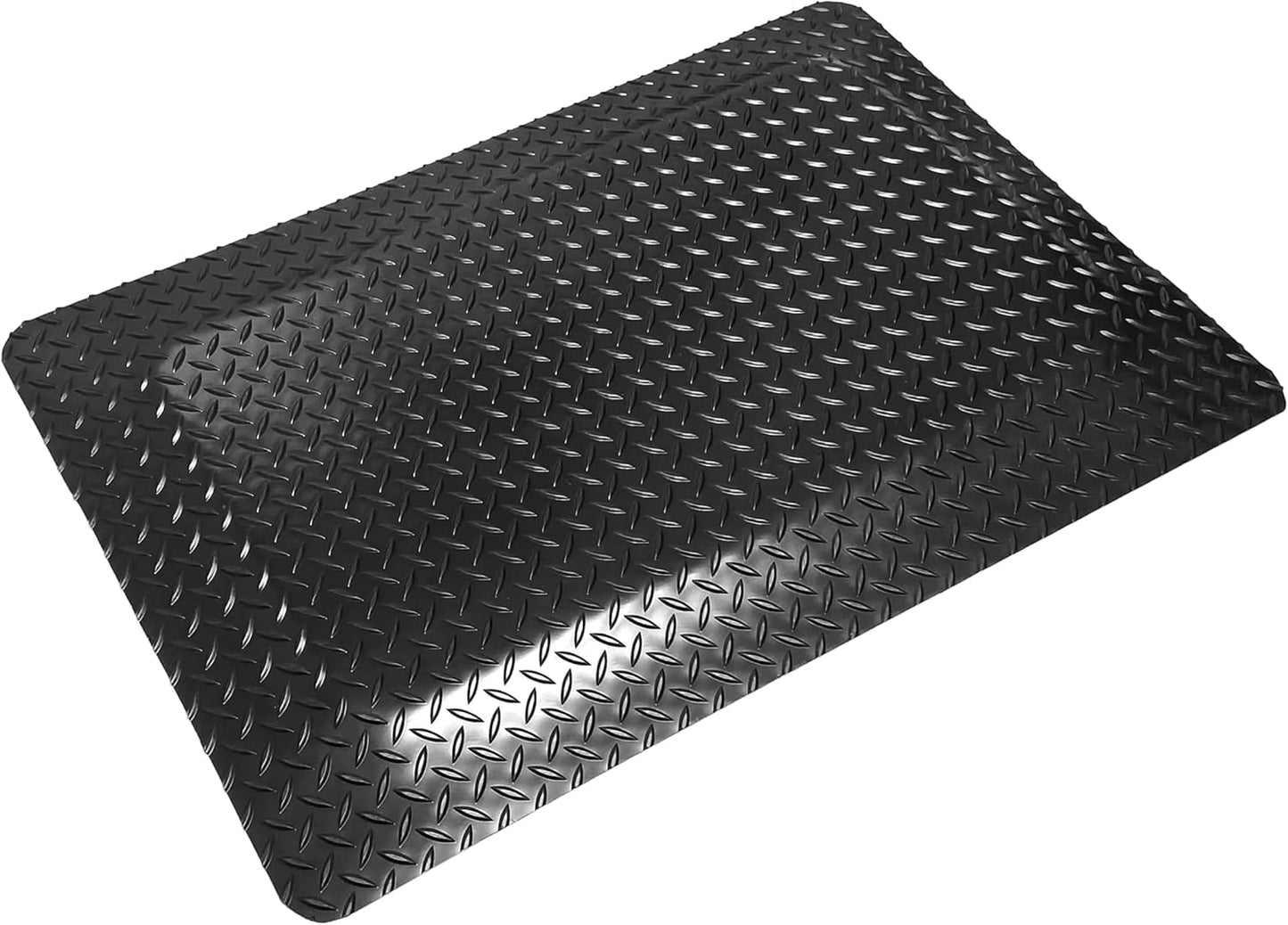 Rhino Mats, American Classic Diamond Anti-Fatigue Mats, Industrial Ergonomic Comfort Standing Mat for Work, Home, Garage, Office, Kitchen or Anywhere (Black 9/16" Thick, 3 FT. x 12 FT.)