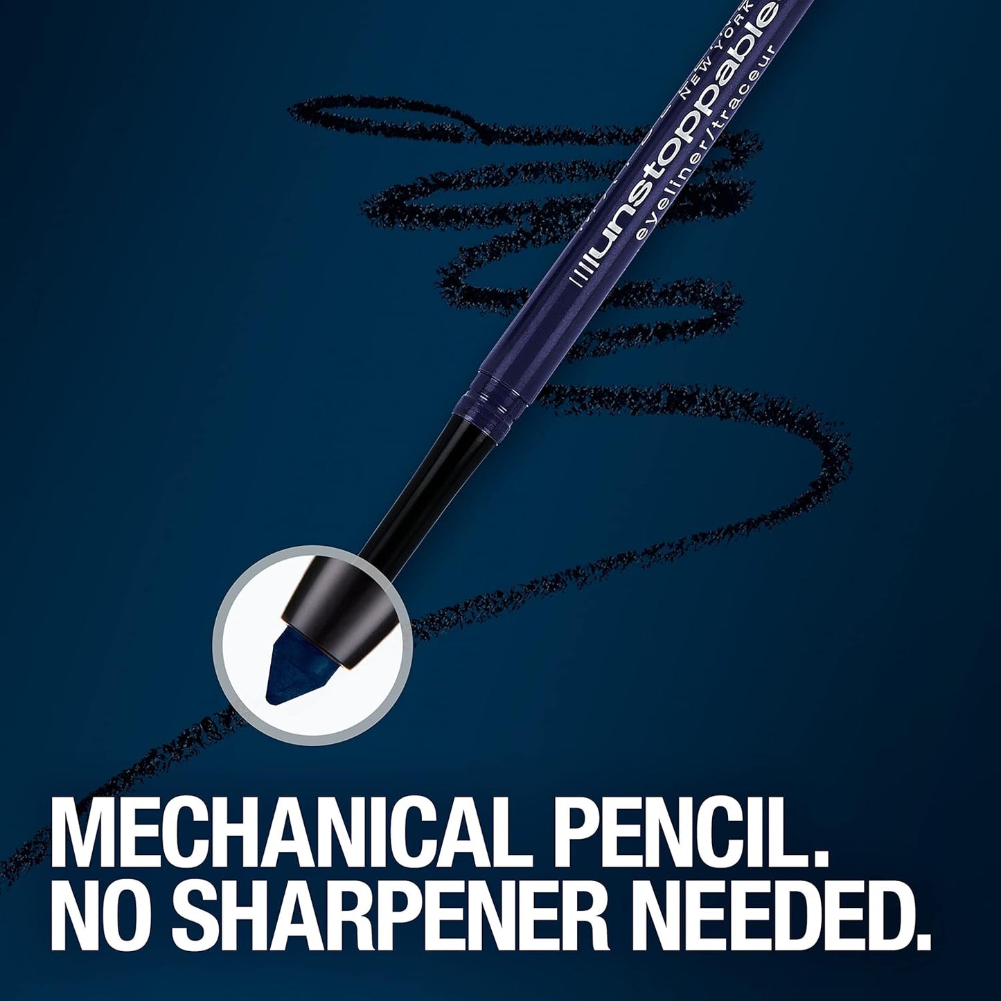 Maybelline Unstoppable Waterproof Mechanical Brown Eyeliner Pencil, Easy to Apply, Smooth Glide, Up to 24 Hour Wear, Cinnabar, Pack of 2