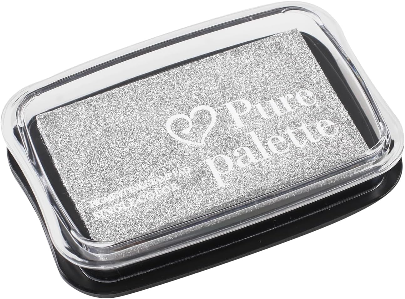 Large Finger Ink Pads for Kids Washable Craft Ink Stamp Pads, DIY for Rubber Stamps, Paper, Scrapbooking, Wood Fabric, Best Gift for Kids (3 x2inch Silver)