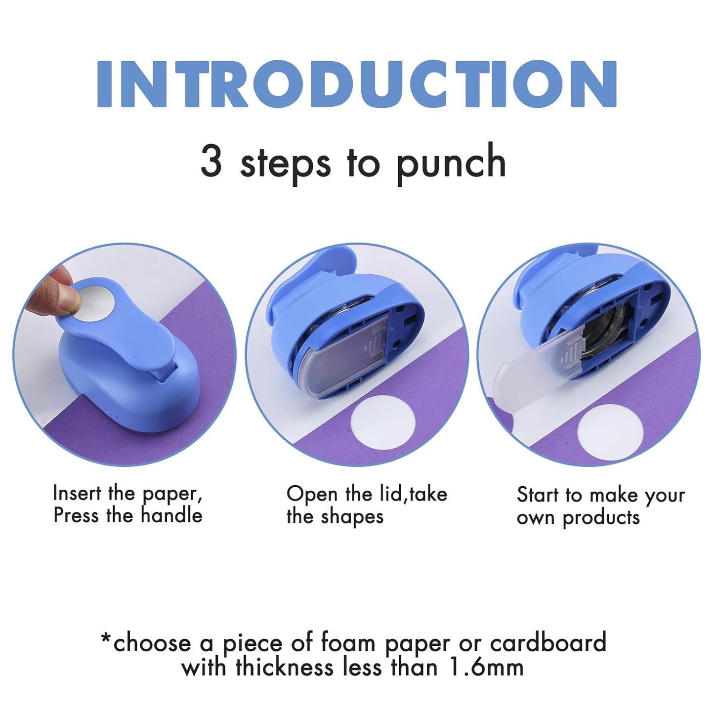 LOONENG 2 Inch Circle Paper Punch - Create Perfect Circles for Handmade Craft Projects - Ideas for Scrapbooking, Card Making, DIY Photo Albums, Gift Tags, Homemade Confetti