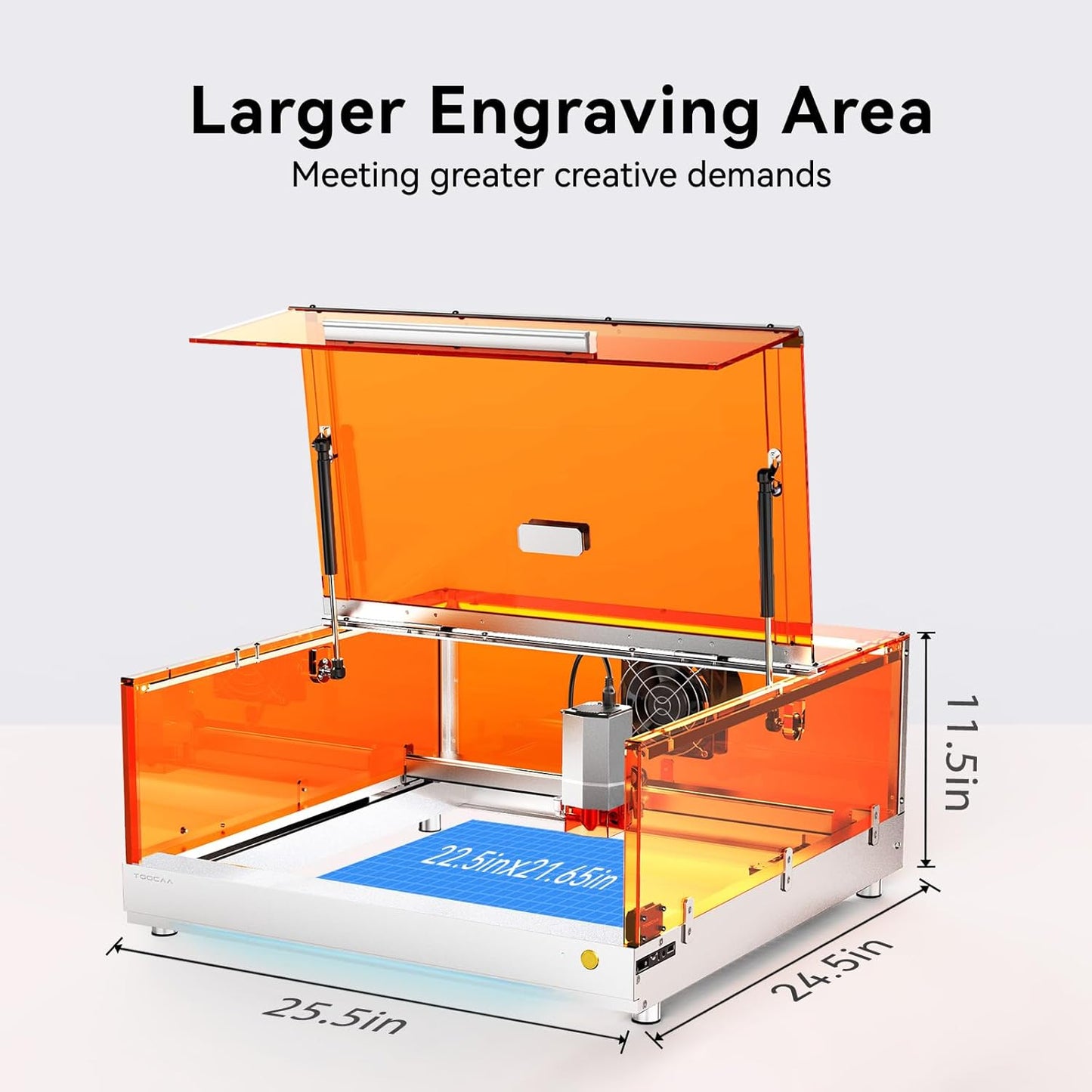 TOOCAA 10W Laser Engraver with Air Assist, Laser Cutter and Lazer Engraving Machines with Enclosure,Status Atmosphere Light,USB Safety Interlock for Tumblers Wood Metal Acrylic