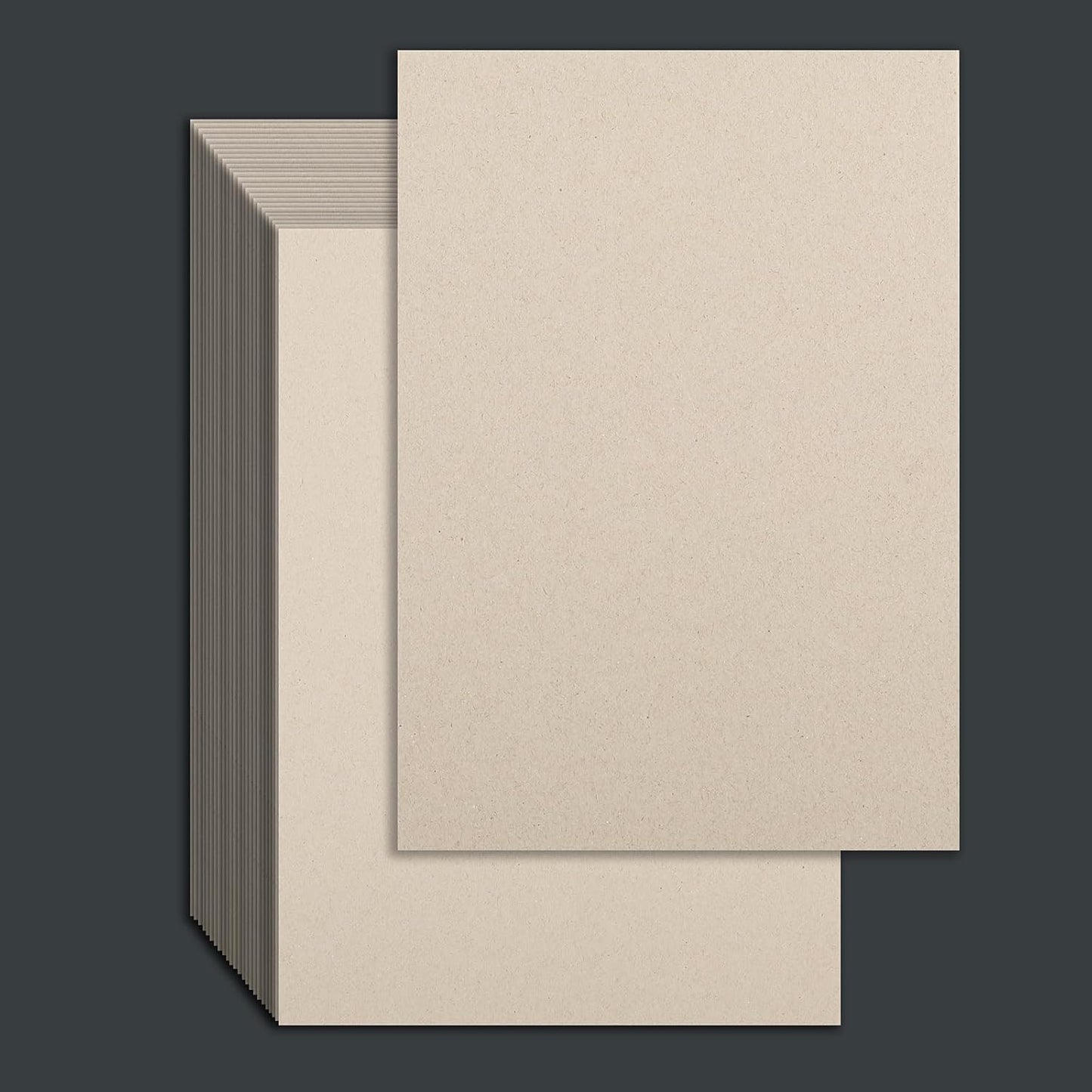 25 Pcs Book Board, Binder Board, Cover Board, Heavy Duty Chipboard for Book Binding, DIY Cardboard (Gray, A5 80PT)