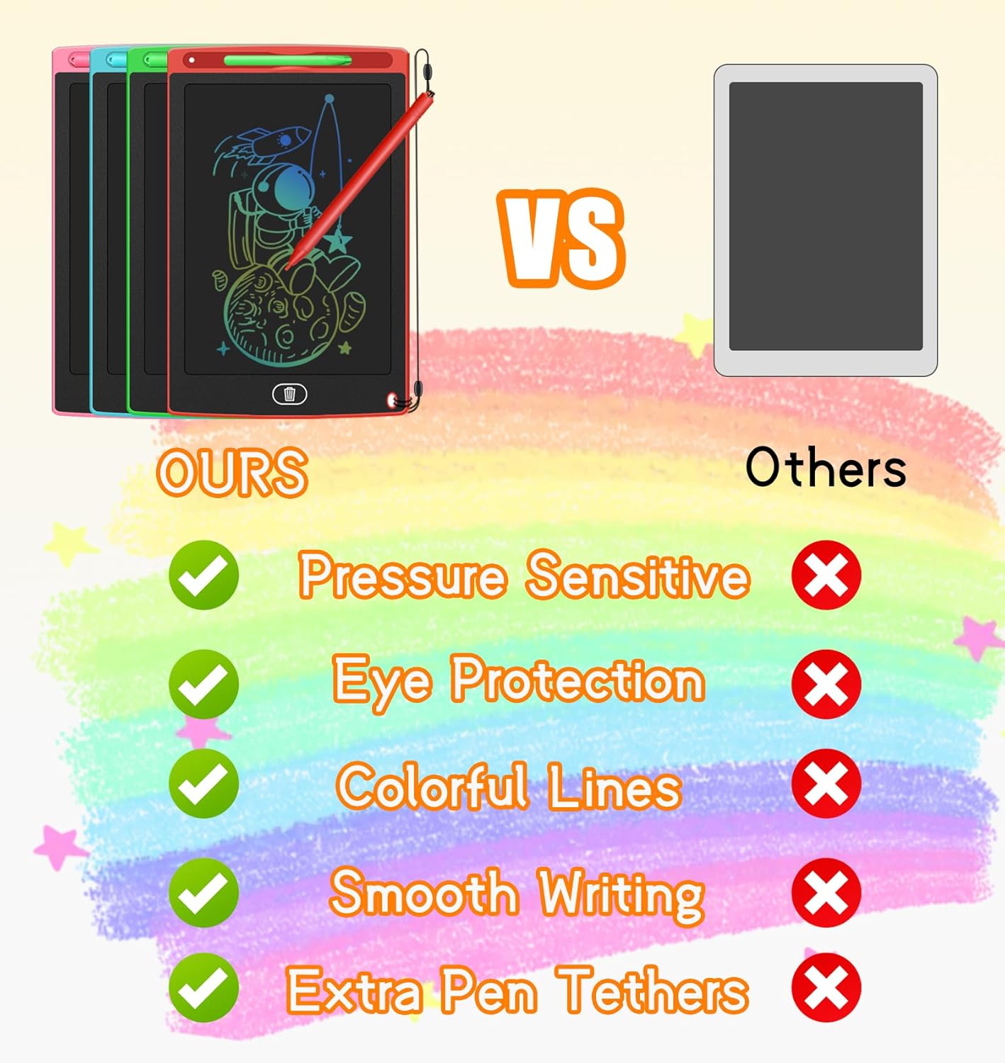 32 Pack LCD Writing Tablet for Kids Drawing Tablet 8.5" Upgraded Drawing Pad Toddler Doodle Board for Kids Bulk Learning Writing Tablet for Class Party