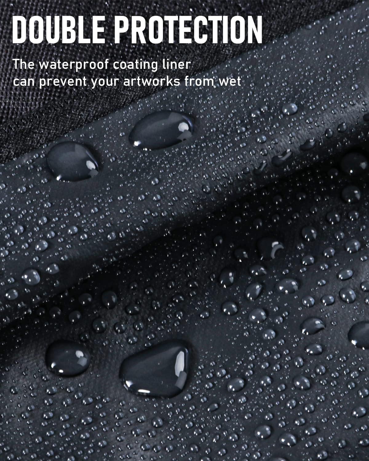 Nicpro Light Weight Art Portfolio Bag, 20x26 Black Art Canvas Portfolio Case with Detachable Shoulder Strap, Leather Corners, Carrying Storage Case for Artwork, Poster, Sketching, and Drawing