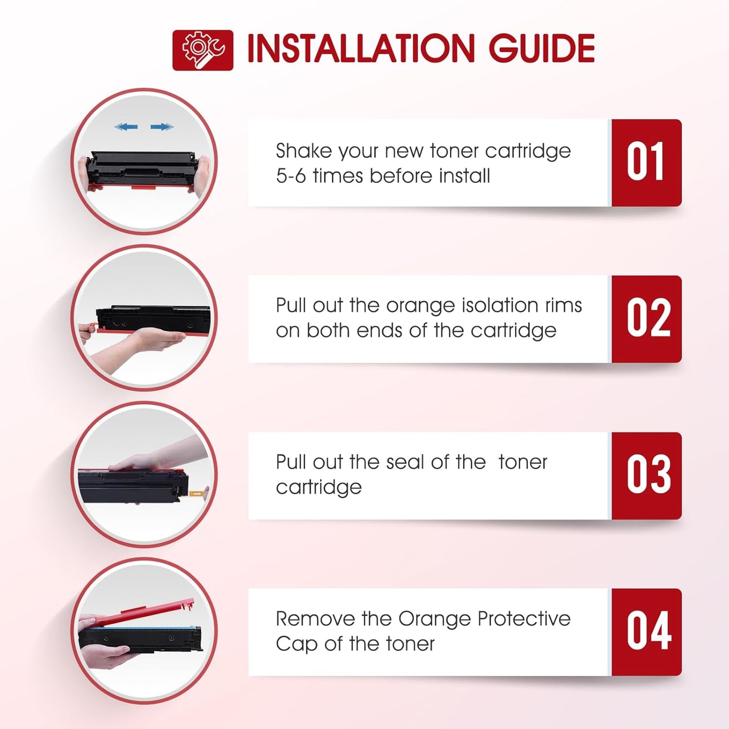 067 Toner Cartridge Set 067H MF654Cdw MF656Cdw Compatible Replacement for Canon Color ImageCLASS LBP632Cdw MF654Cdw MF653Cdw LBP633Cdw Printer 4 Pack High Yield Ink (Black Cyan Yellow Magenta)