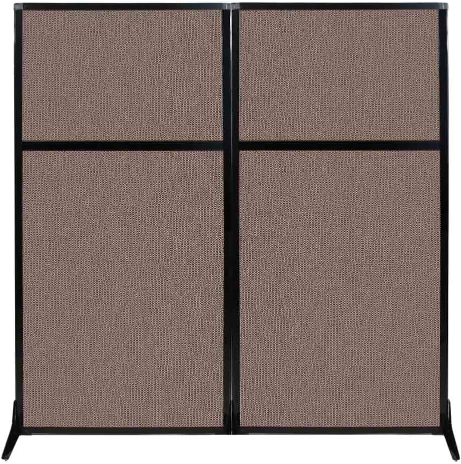 Versare Workstation Partition | Portable Wall Divider | Modern Office Cubicle | Free Standing Privacy Screen | Flexible Work Space | 66" x 70" Latte Fabric Panels