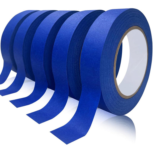 Blue Tape Painters Tape, 5 Rolls Premium General Purpose Masking Tape Painter's Tape (0.94-Inch x 60.1 Yards), Paint Tapes for Walls Painting, DIY Crafts, Arts, Decoration, Removes Easily, No Residue